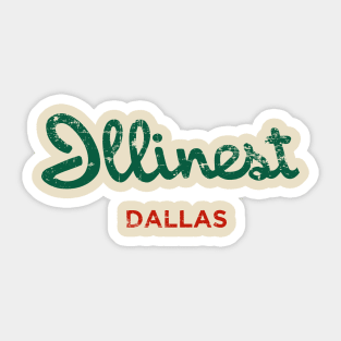 Illinest Holiday Inn Distressed Dallas Sticker